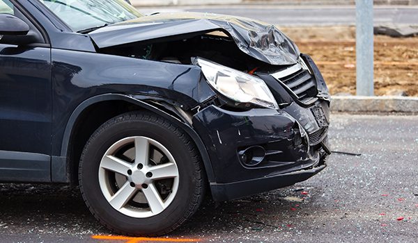 Car with a crumbled hood from an accident | Personal Injury Law by The Law Offices of Joseph A. Marra