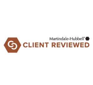 Martindale-Hubbell client reviewed badge